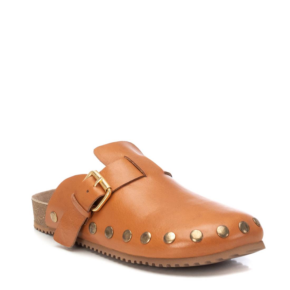 Carmela 16212702 sabot femme camel cuir clouté