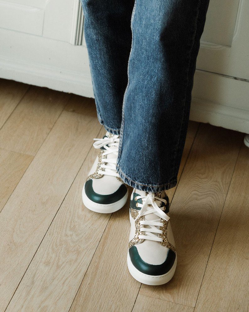 Dessine Moi Un Soulier Oscar baskets cuir blanc lisse