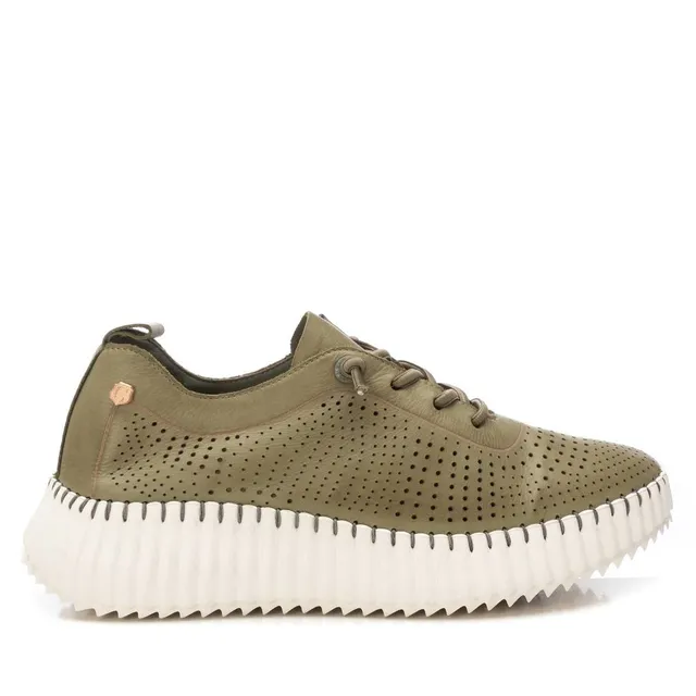Carmela 16236904 sneaker cuir kaki lacets