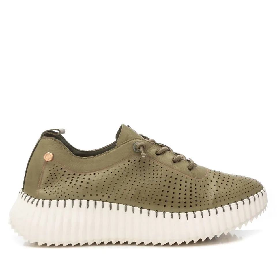 Carmela 16236904 sneaker cuir kaki lacets