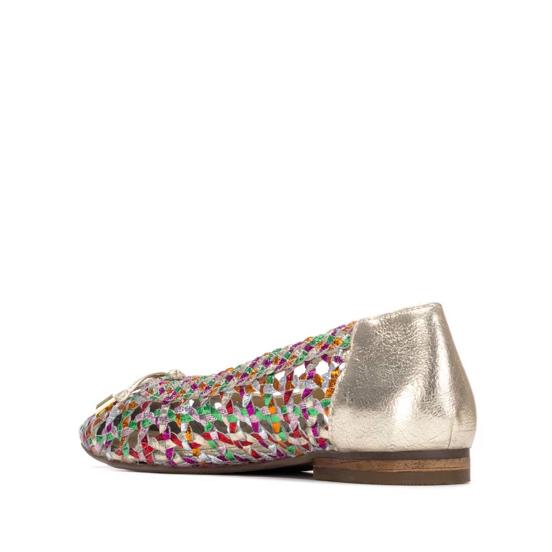 Carmela 16304605 ballerines cuir multicolore tressé