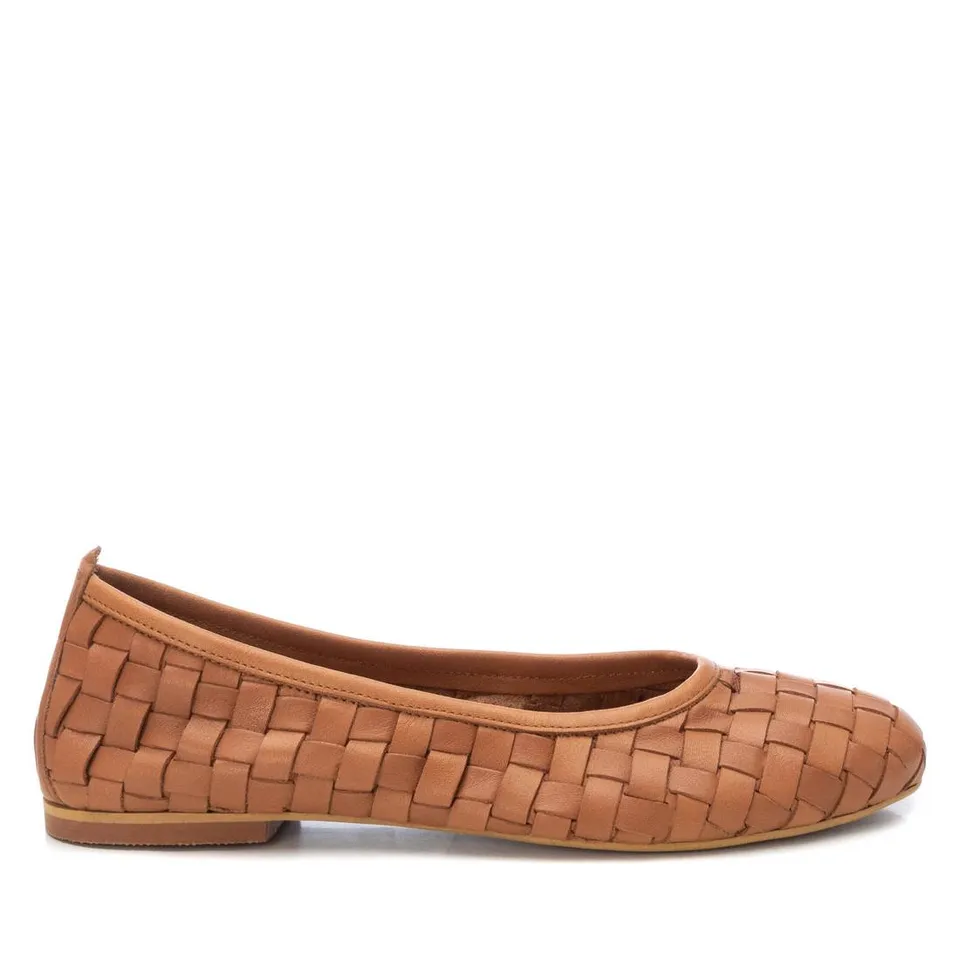Carmela 16079601 ballerines femme marron cuir tissé
