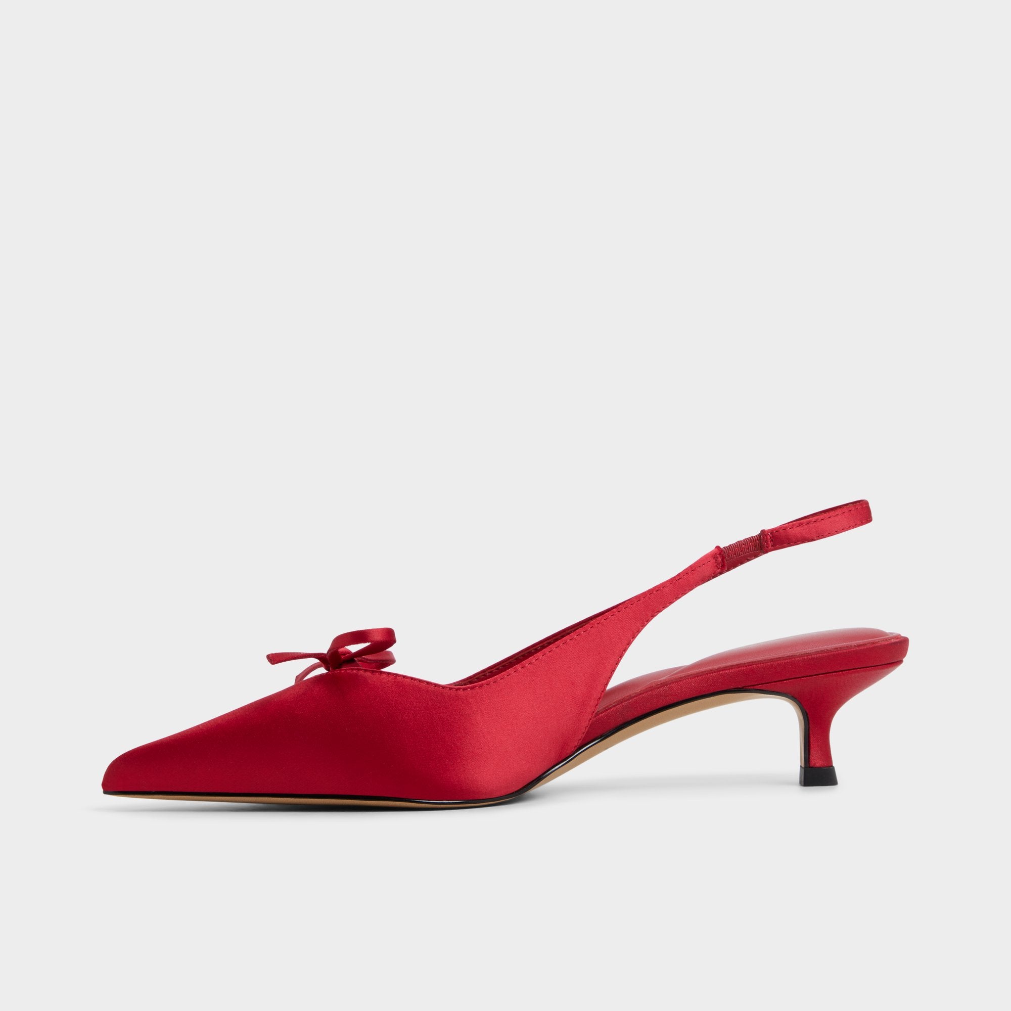ALDO Azizza escarpins slingback satin rouge