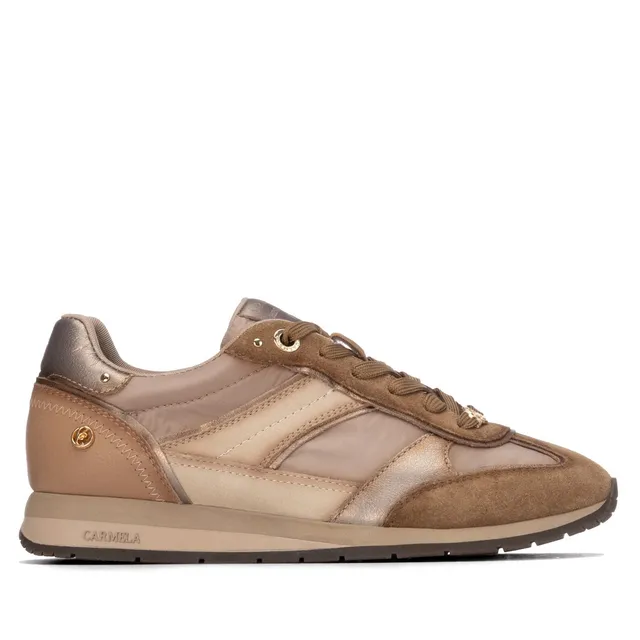 Carmela 16423305 basket cuir beige marron lacets