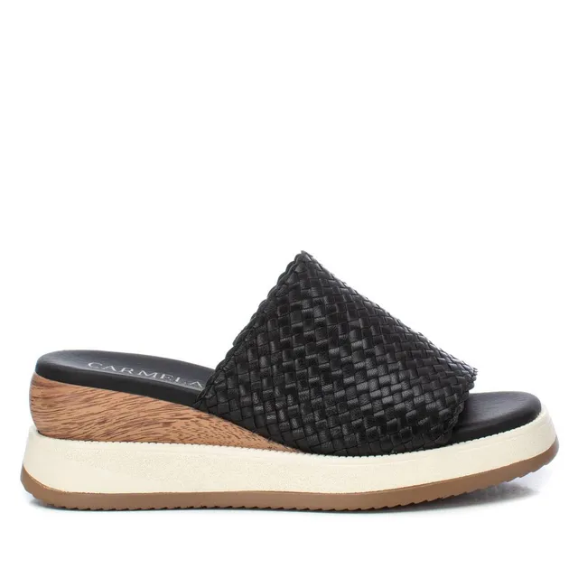 Carmela 16154702 sandales compensées cuir noir