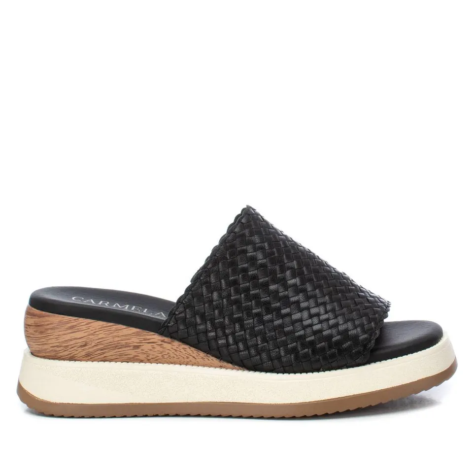Carmela 16154702 sandales compensées cuir noir