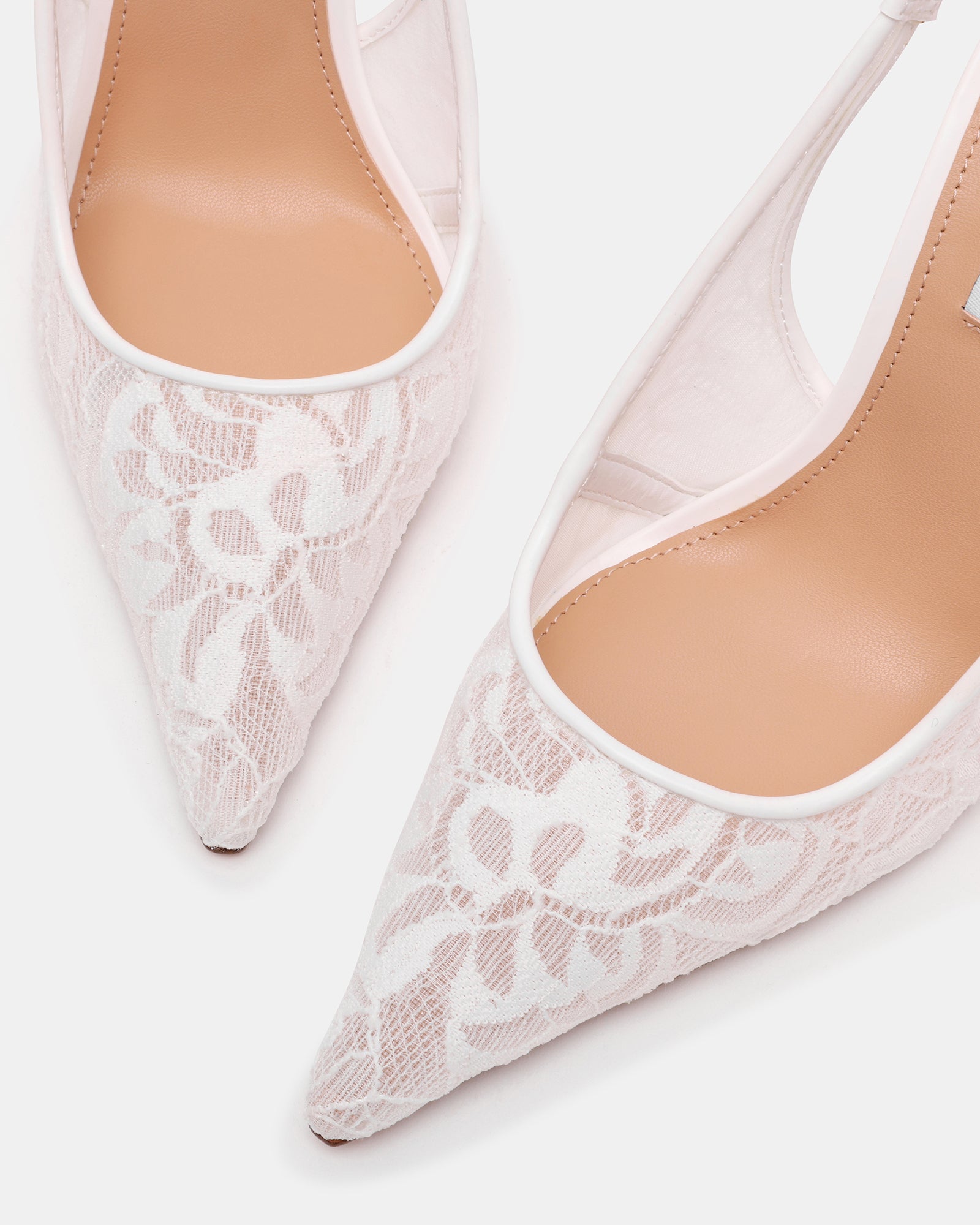 Steve Madden Reyes escarpins dentelle blanche talon 10 cm