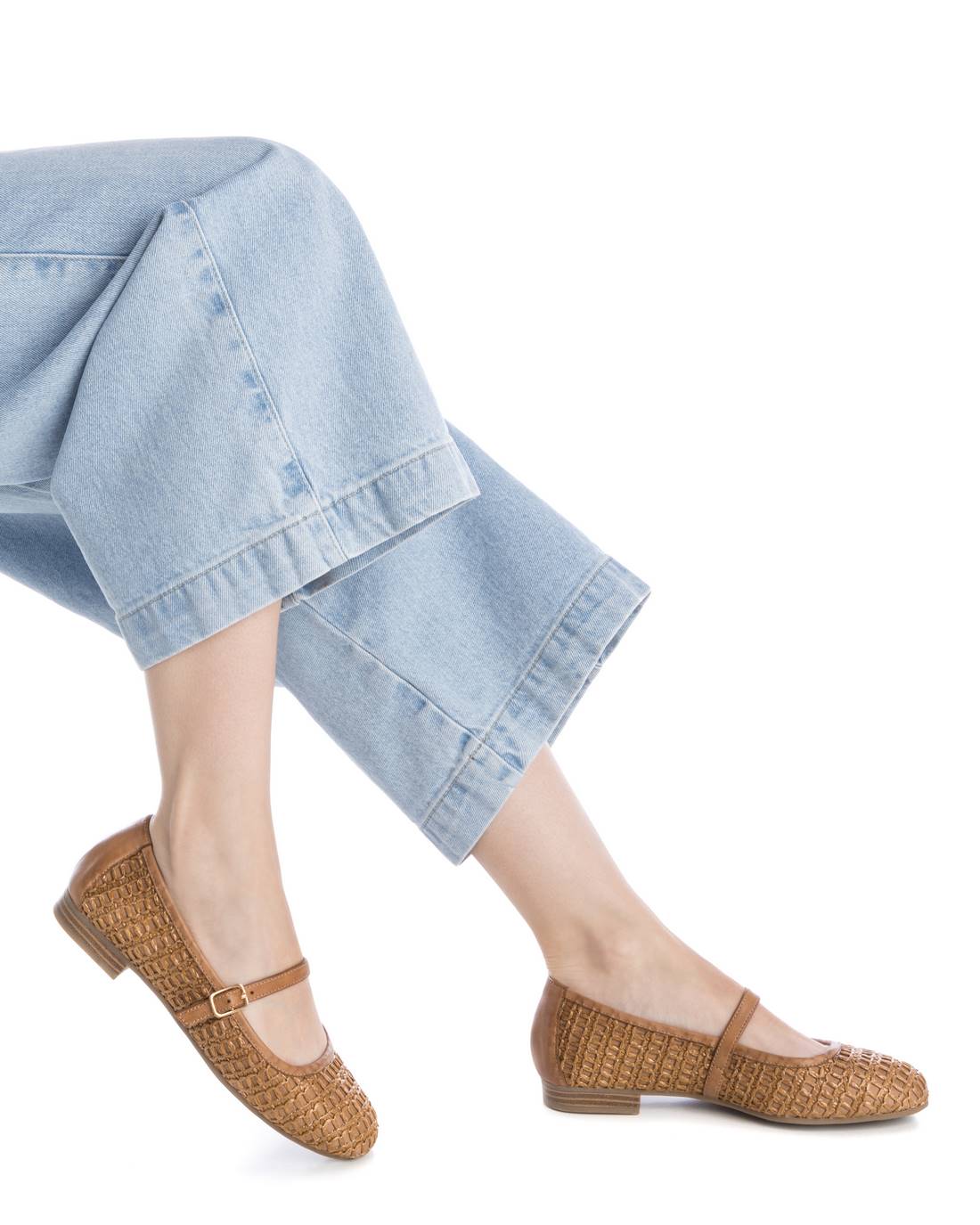 Carmela 16231701 ballerines ajourées camel bride