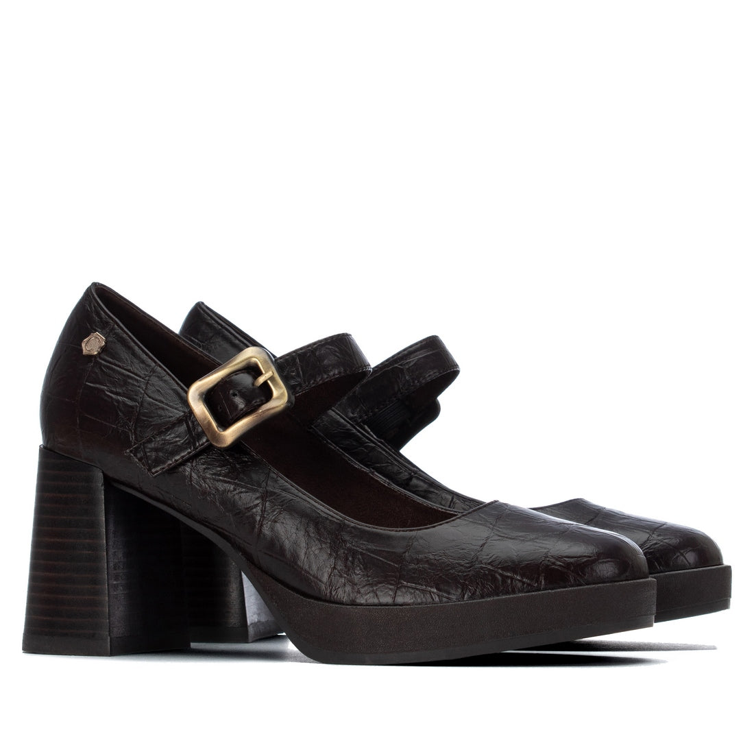 Carmela 16430402 escarpin marron talon haut