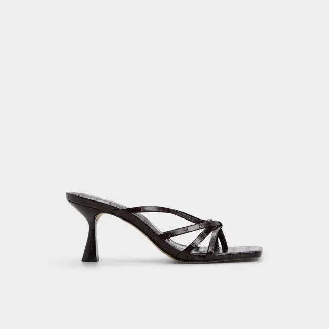 Aldo Lumera mules à talon marron croco