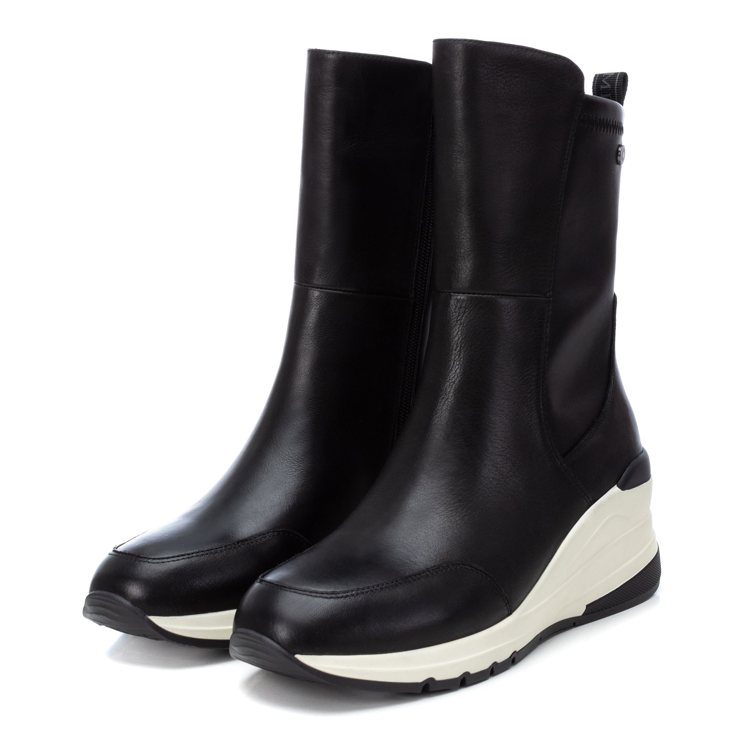 Carmela 16022601 bottines cuir noir compensées 6 cm