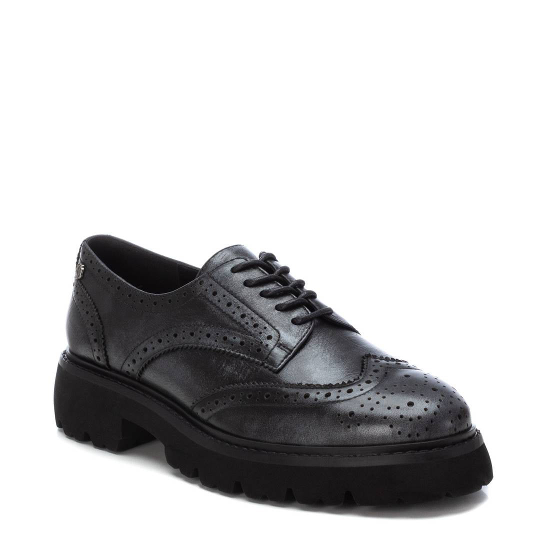 Carmela 16195303 derbies femme gris cuir à lacets