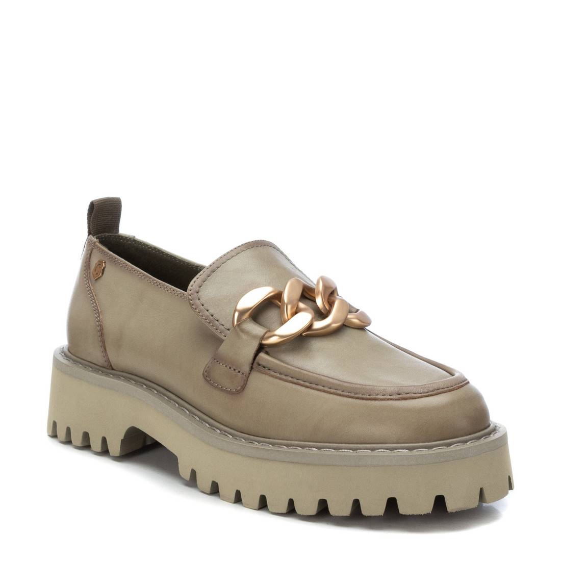 Carmela 16106104 mocassins cuir vert chaîne