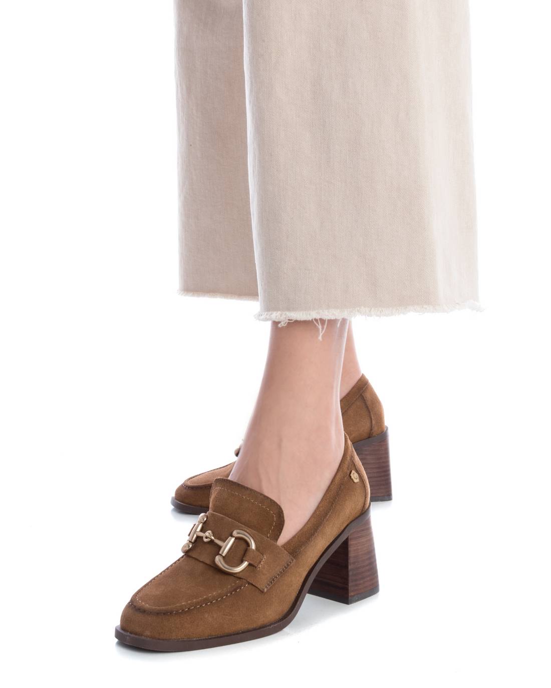 Carmela 16113801 mocassin marron daim talon 7 cm