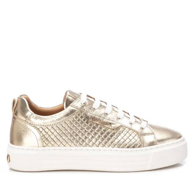 Carmela 16131303 baskets femme cuir doré lacets