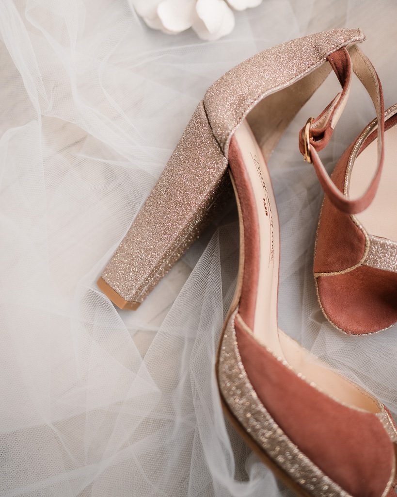 Dessine Moi Un Soulier Charlotte sandales velours rose paillettes or
