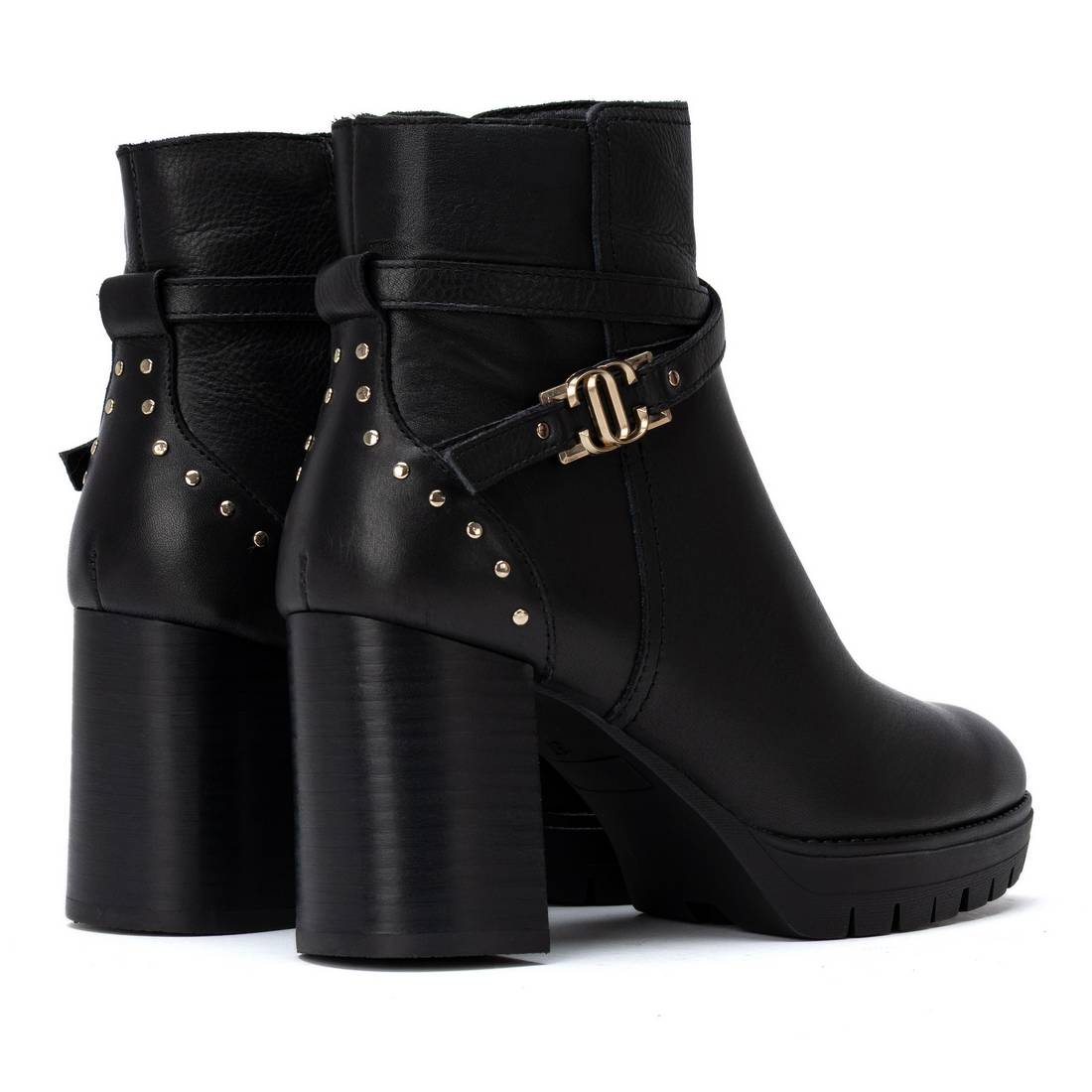 Carmela 16428001 bottine noire cuir talon moyen