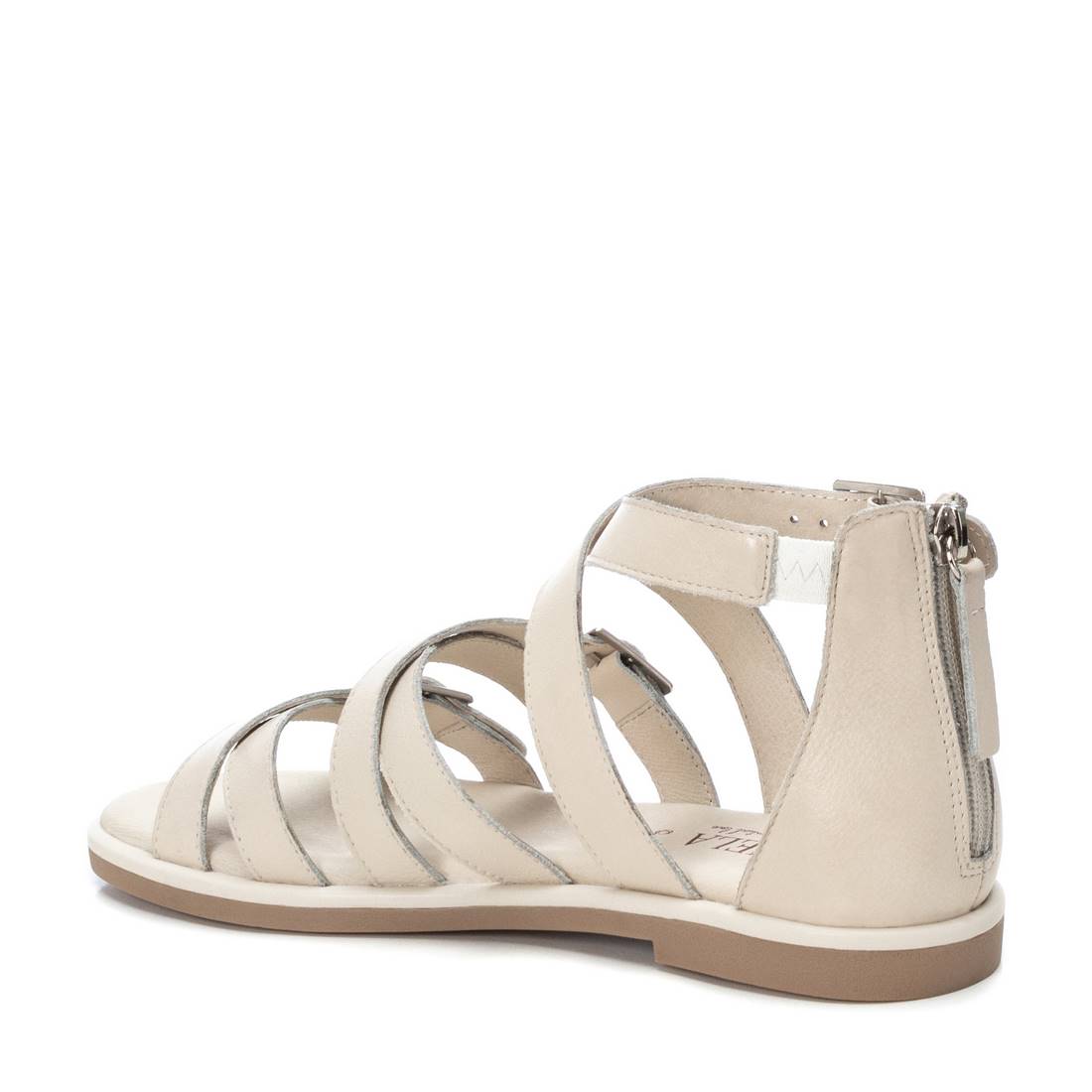 Carmela 16080903 sandales cuir blanc plat