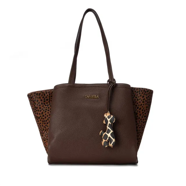 Carmela 18624903 sac épaule marron animal print