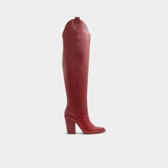 ALDO Beatrine cuissardes bordeaux western