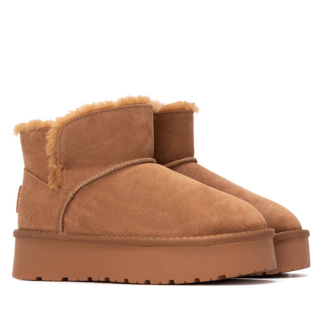 Carmela 16263302 boots cuir camel fourre