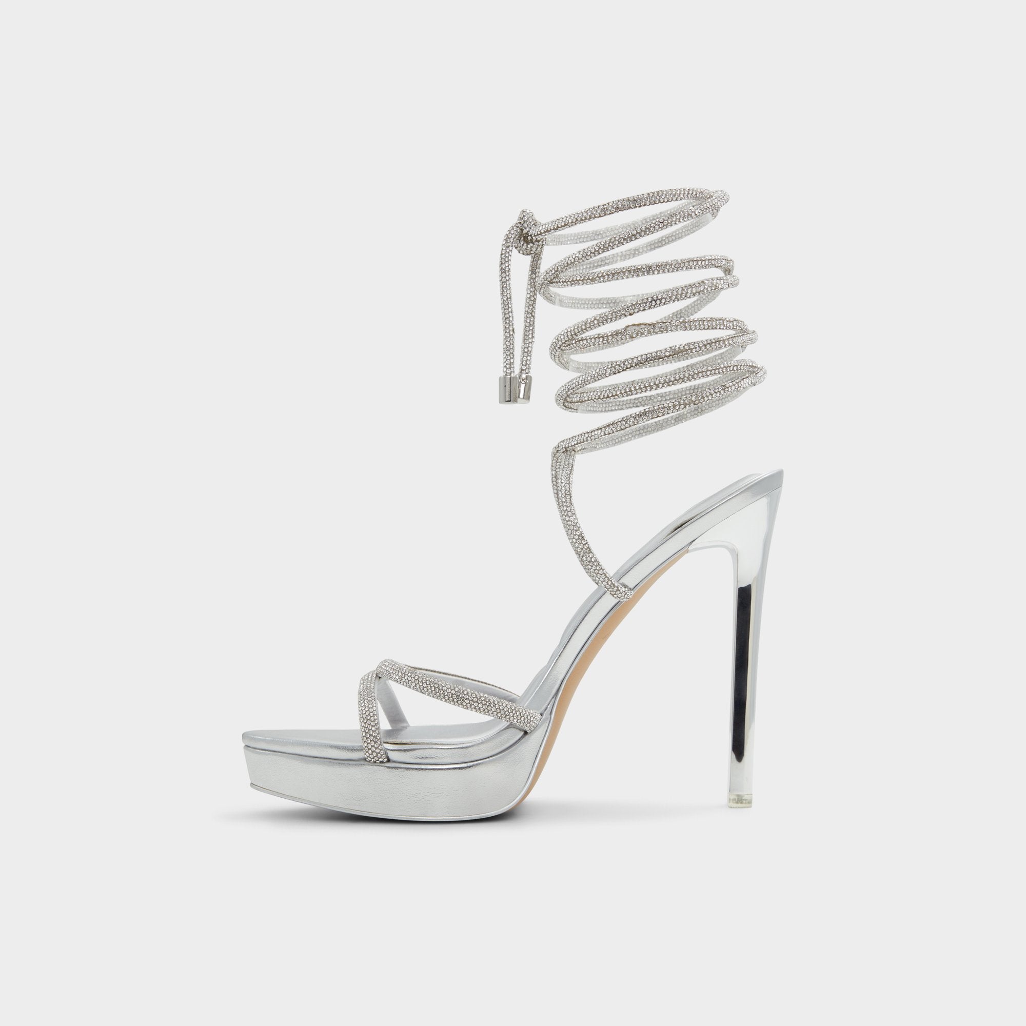 Aldo Izabella sandales plateforme argenté strass