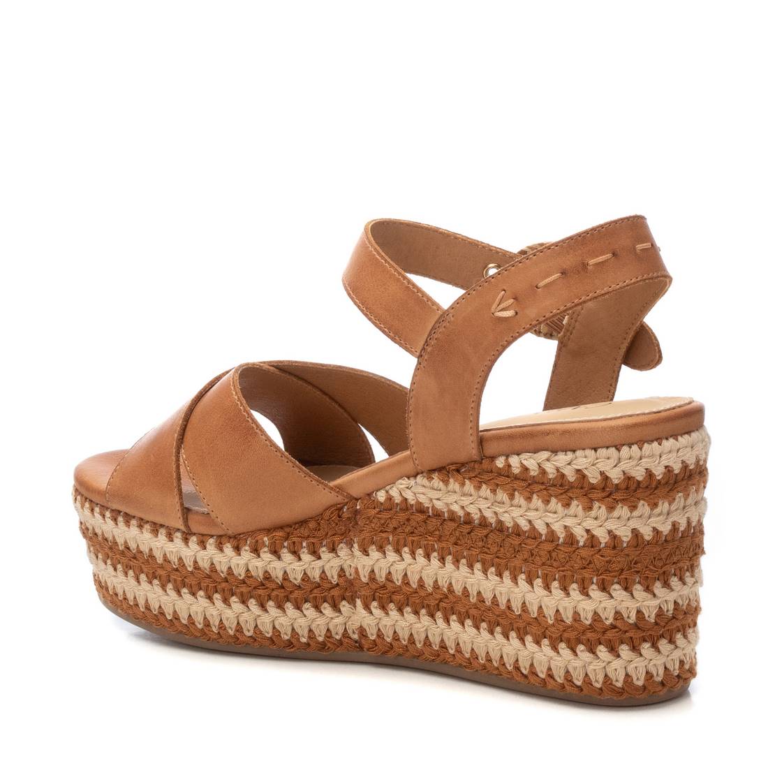Carmela 16223803 sandales femme camel cuir compensées