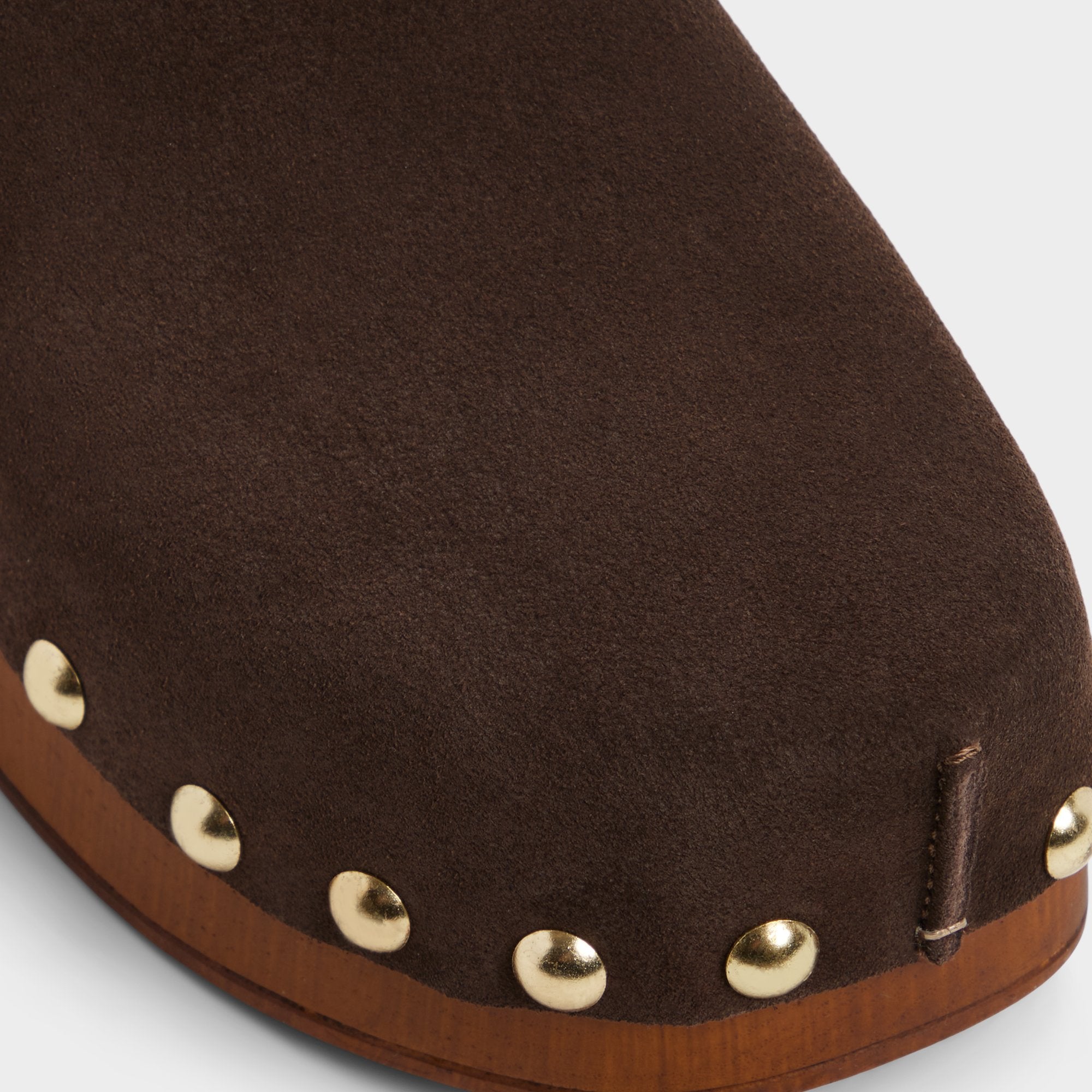 ALDO Tayloria mules suède marron talon bois