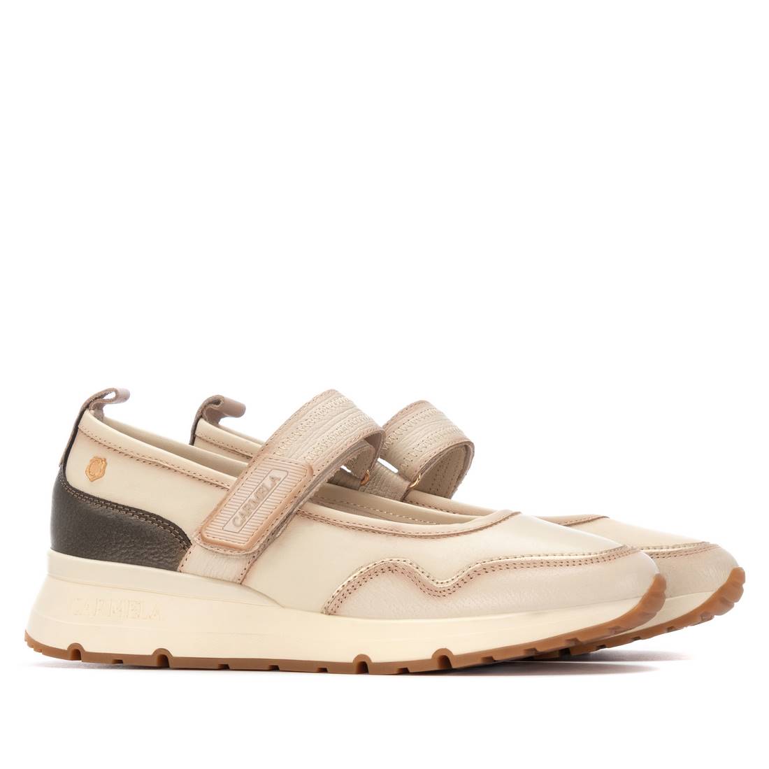 Carmela 16251502 ballerine femme beige cuir véritable