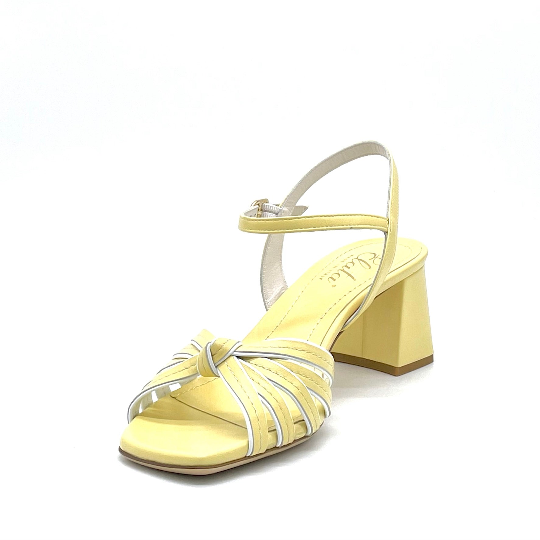 Elata 12114_3 sandales cuir jaune talon 5,5 cm