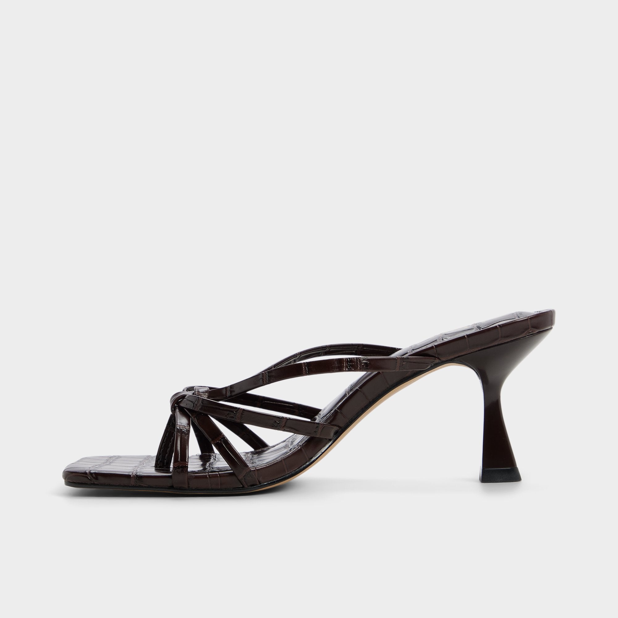 Aldo Lumera mules à talon marron croco