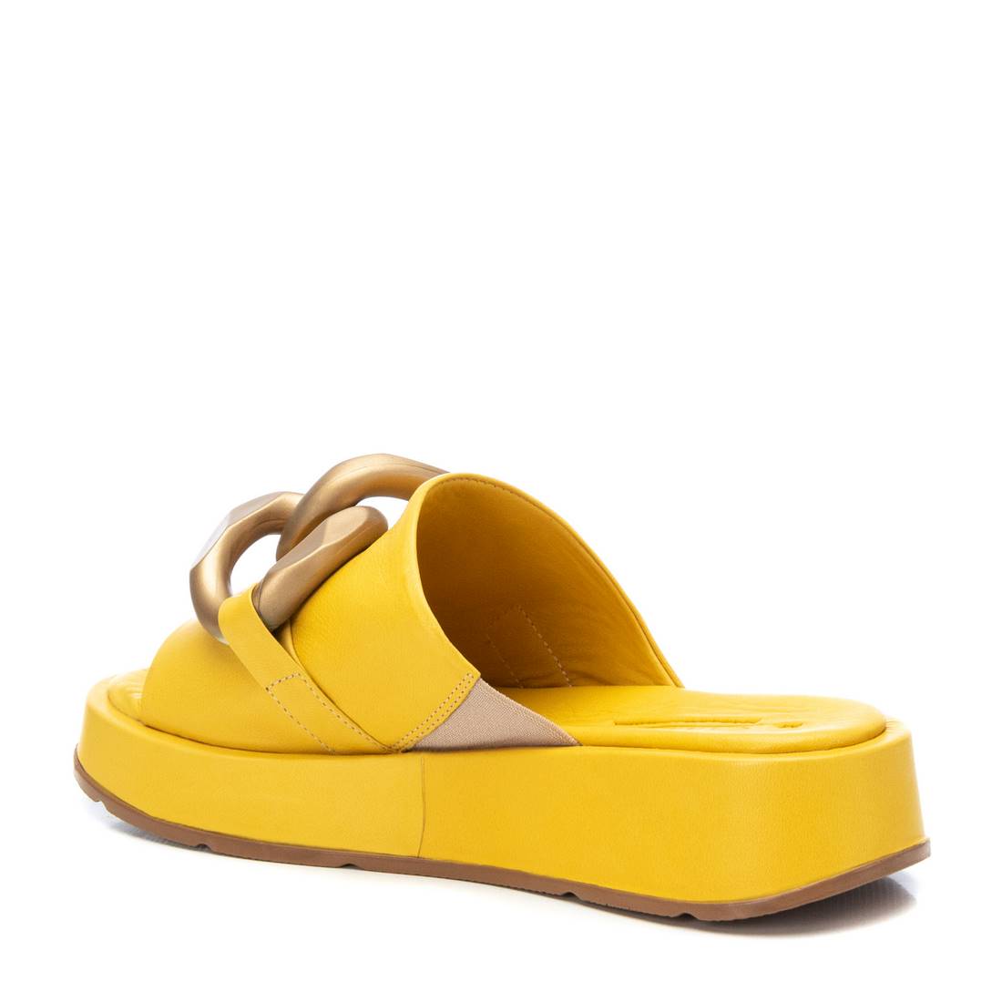 Carmela 16077404 sandales cuir jaune plateforme