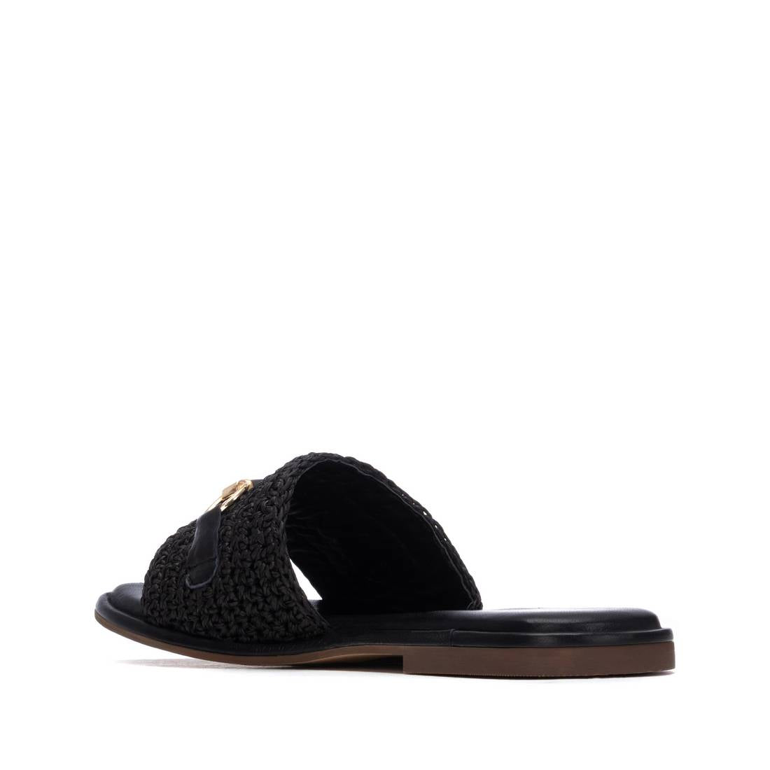 Carmela 16328803 sandales noir rafia plates