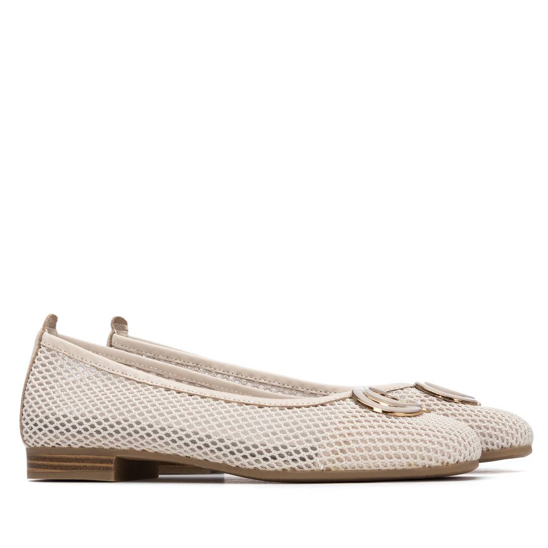 Carmela 16326304 ballerine blanche textile talon bas