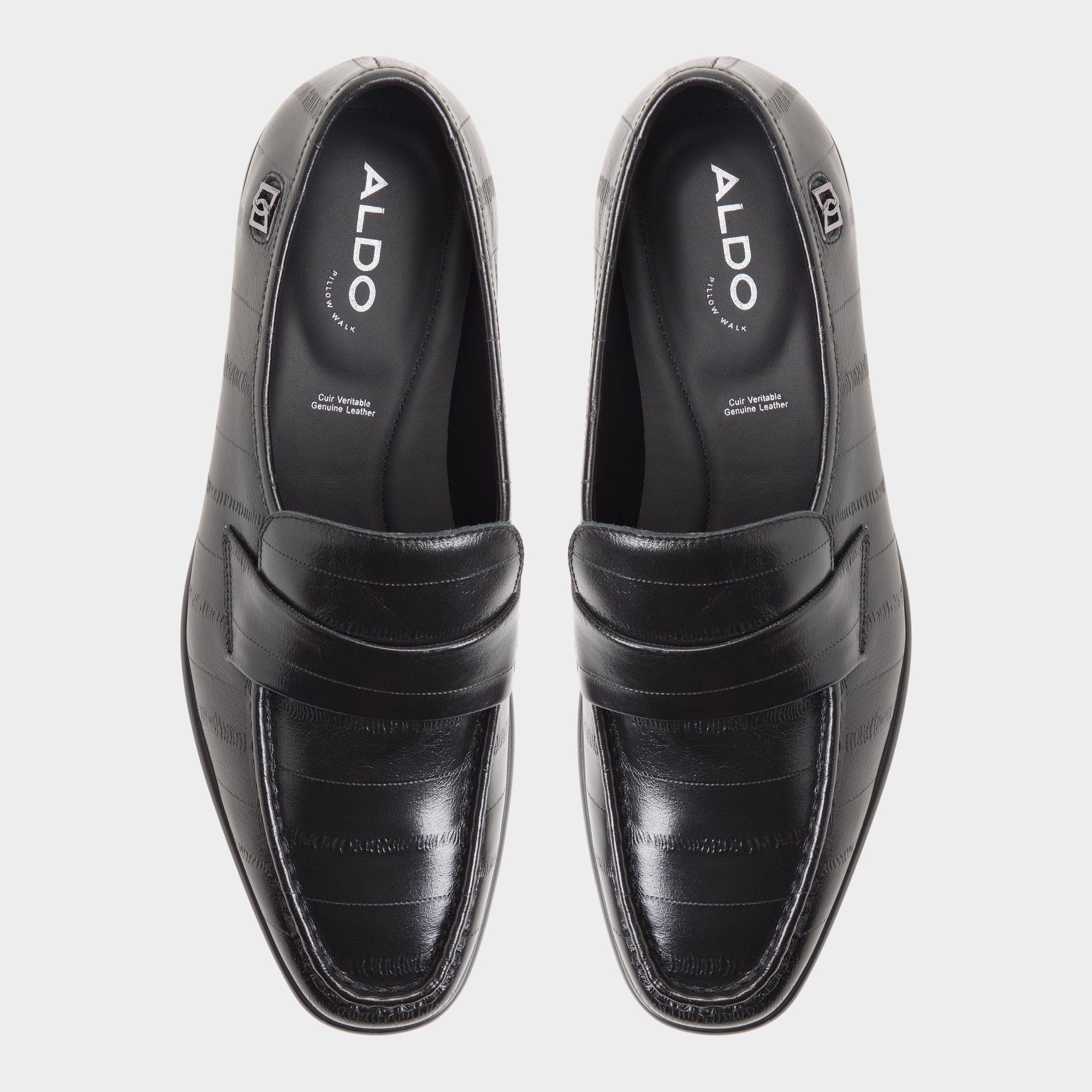 ALDO Emanuele mocassins homme croco noir