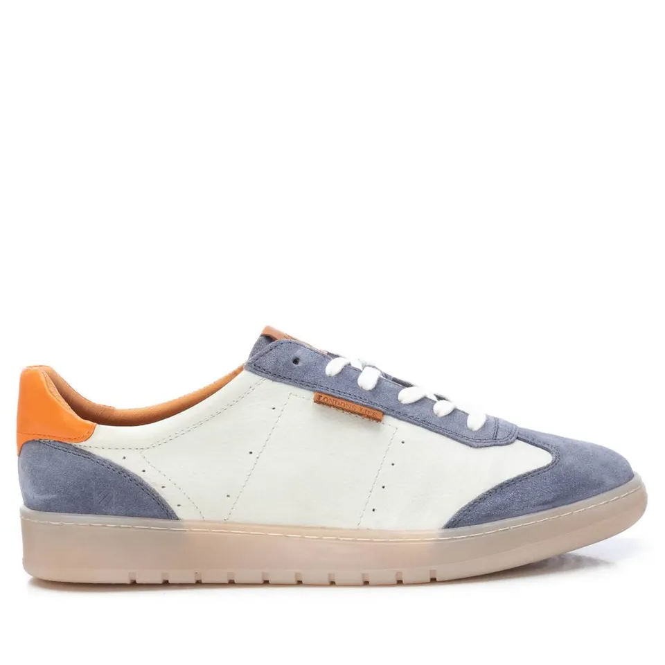 Carmela 16081802 baskets homme bleues cuir plat