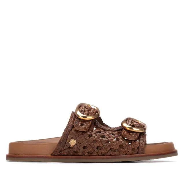 Carmela 16305802 sandales femme camel cuir métallisé