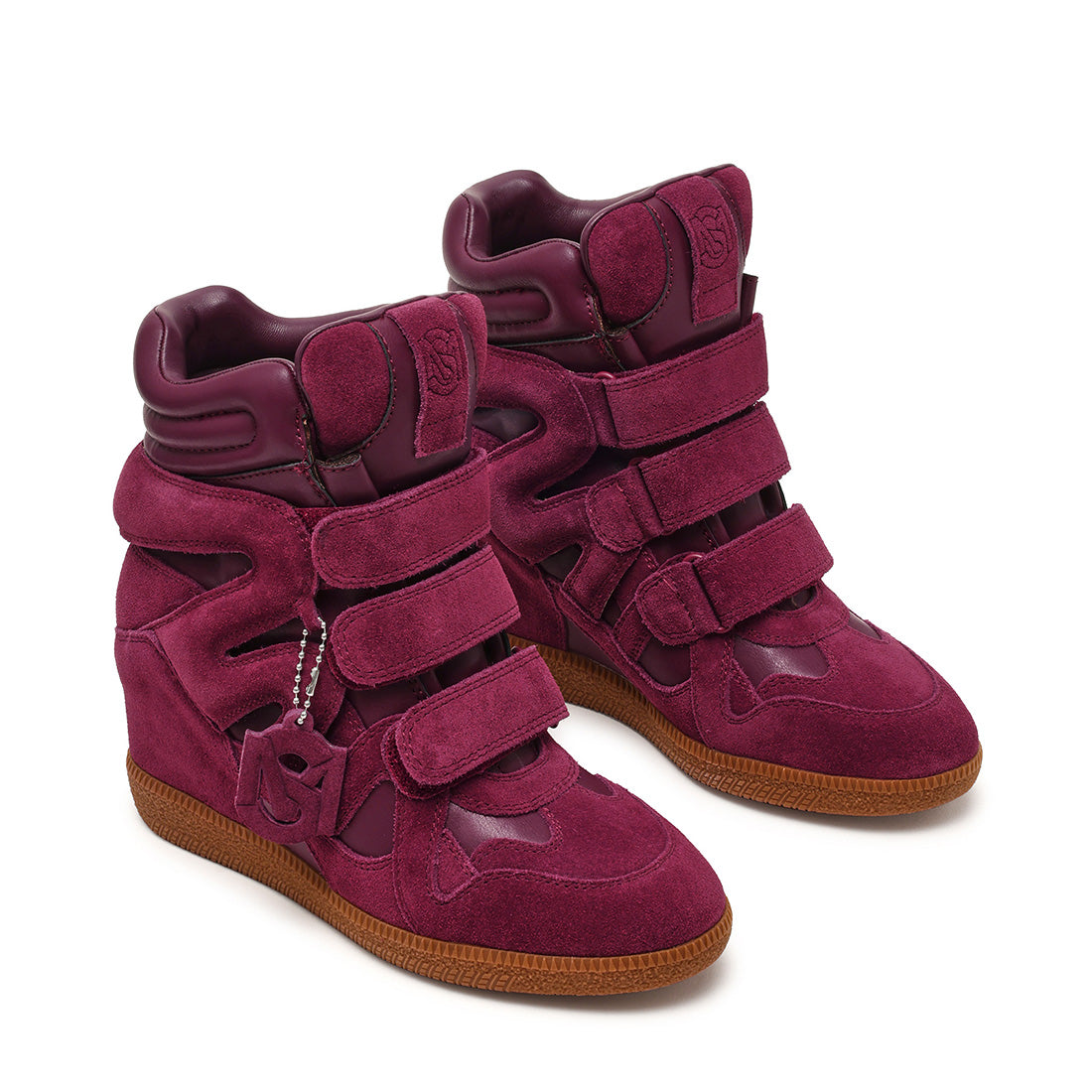 Steve Madden Mavis baskets montantes cerise daim