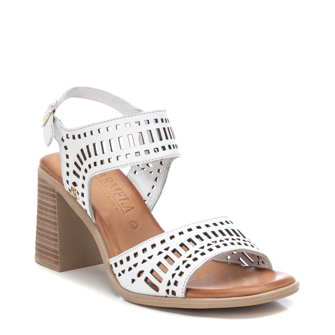Carmela 16079204 sandales cuir blanc talon 8cm
