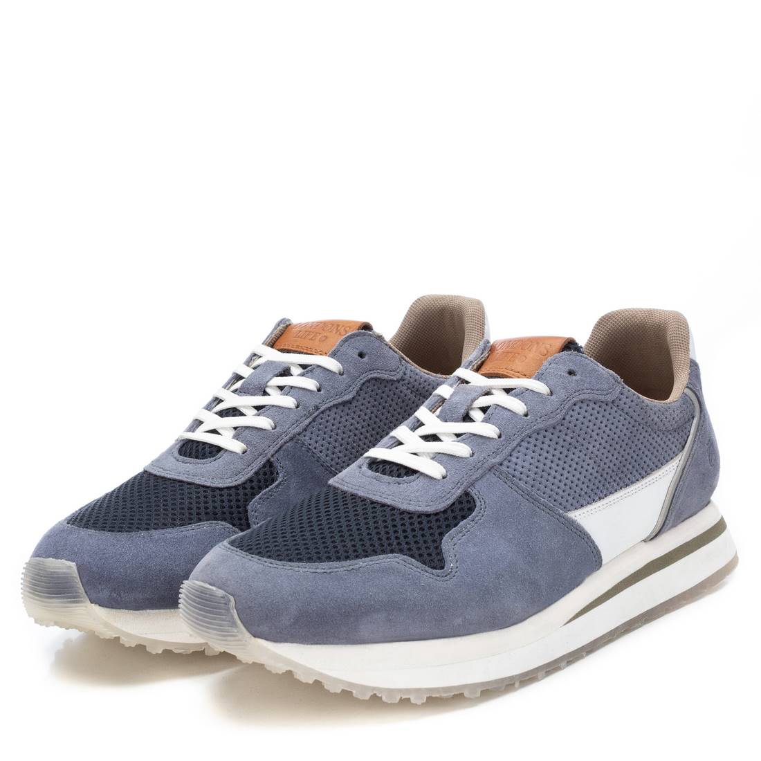 Carmela 16081602 baskets homme bleu cuir