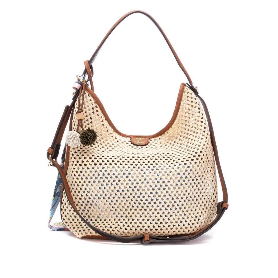Carmela 18622202 sac épaule femme beige effet rafia