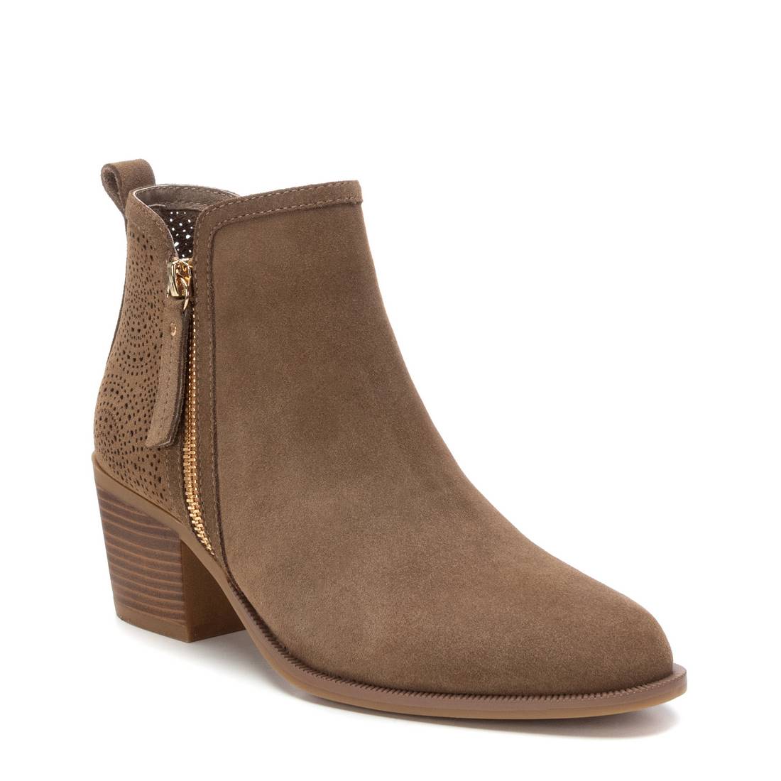Carmela 16216302 bottines femme taupe talon large