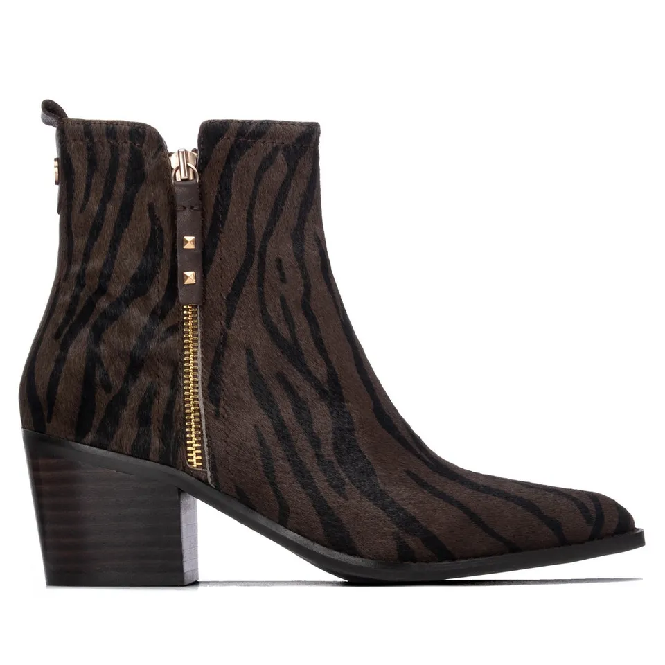 Carmela 16438601 bottine femme noir animal cuir