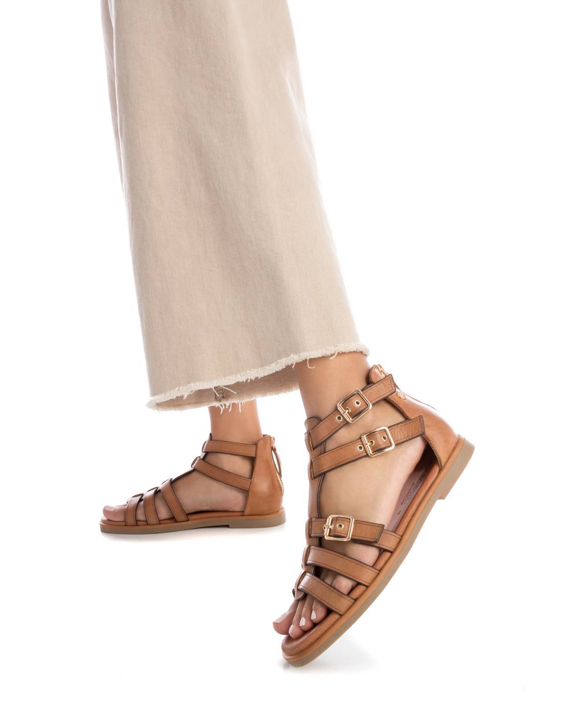 Carmela 16139701 sandale cuir marron romaine