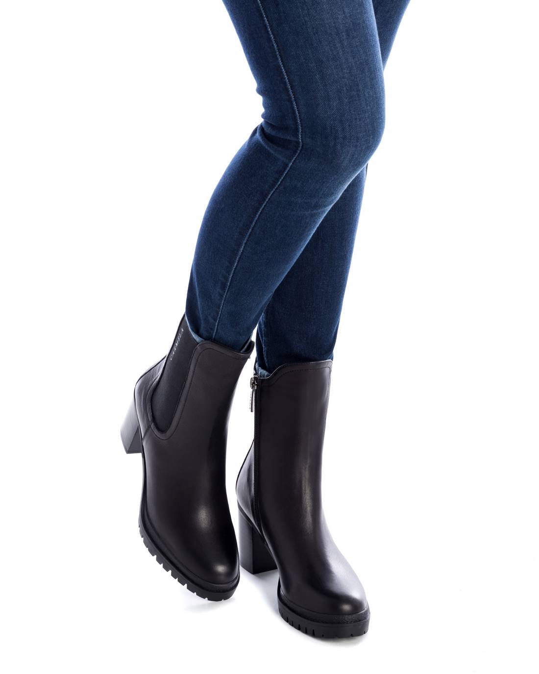 Carmela 16031501 bottine femme cuir noir talon 8 cm