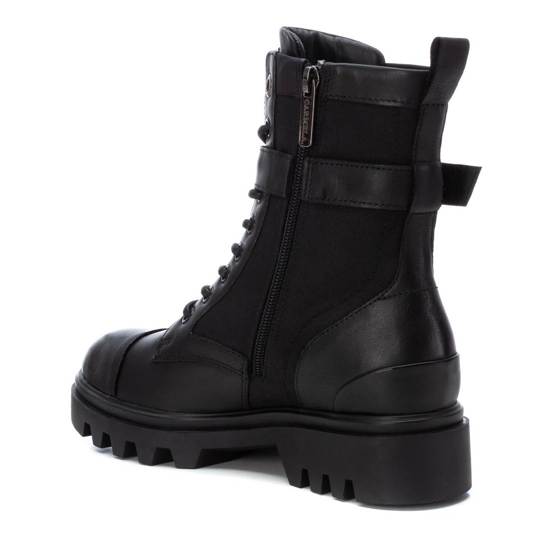 Carmela 16020301 bottine femme cuir noir militaire
