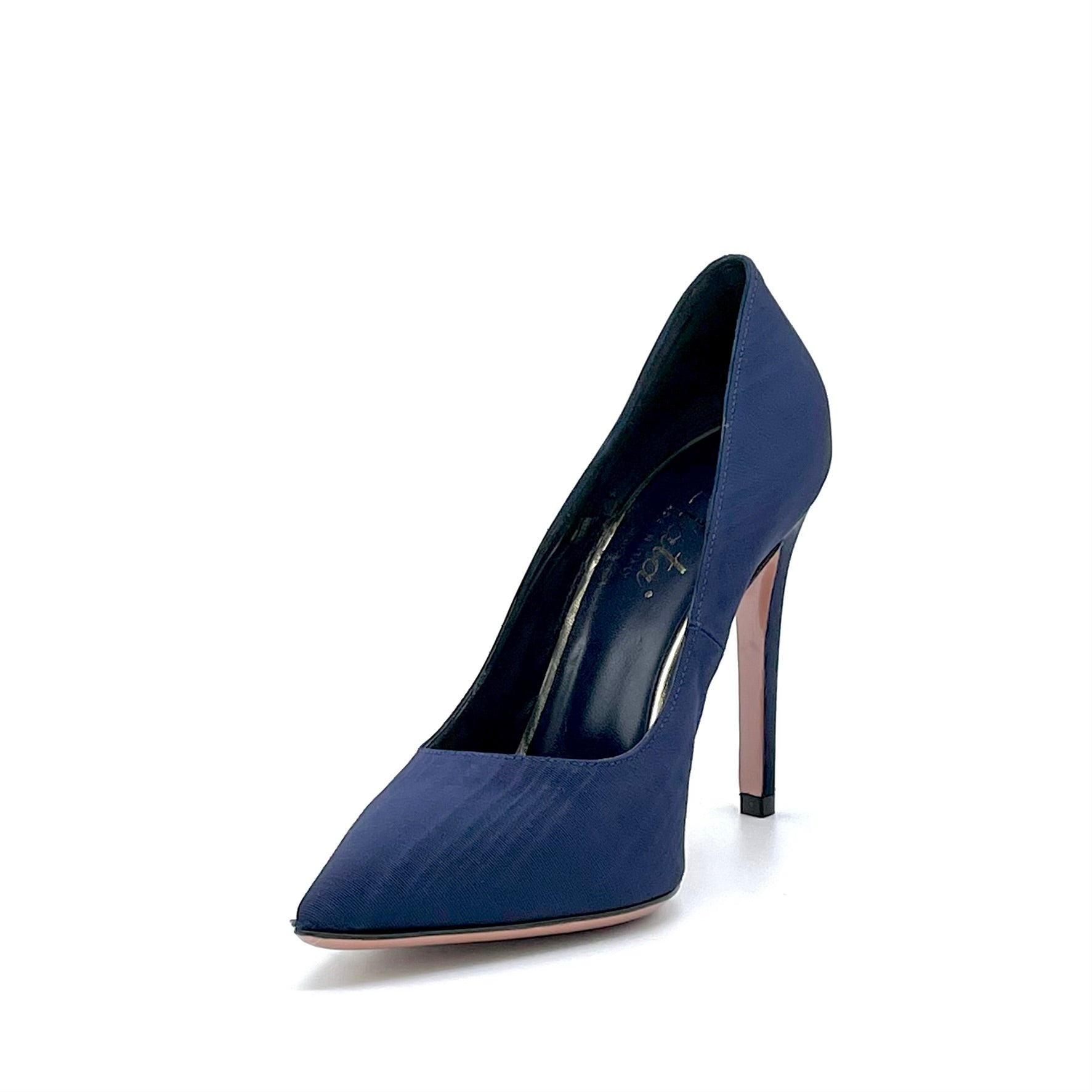 Elata 52555_1 escarpins tissu bleu talon 10,5cm