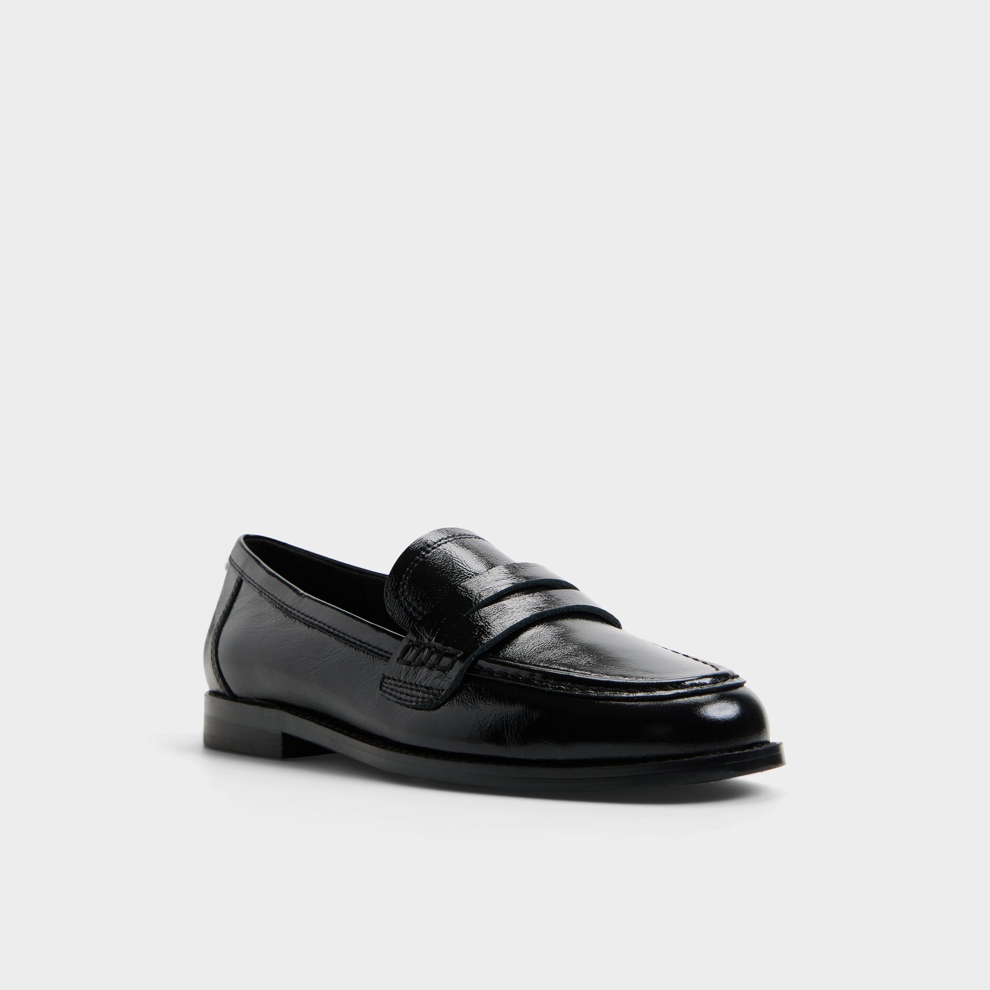ALDO Genoa mocassin cuir verni noir