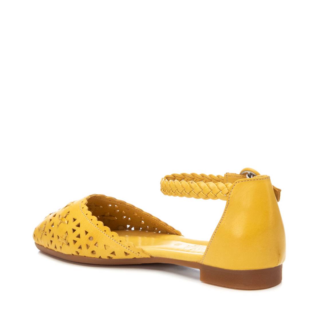 Carmela 16067104 ballerine cuir jaune bride cheville