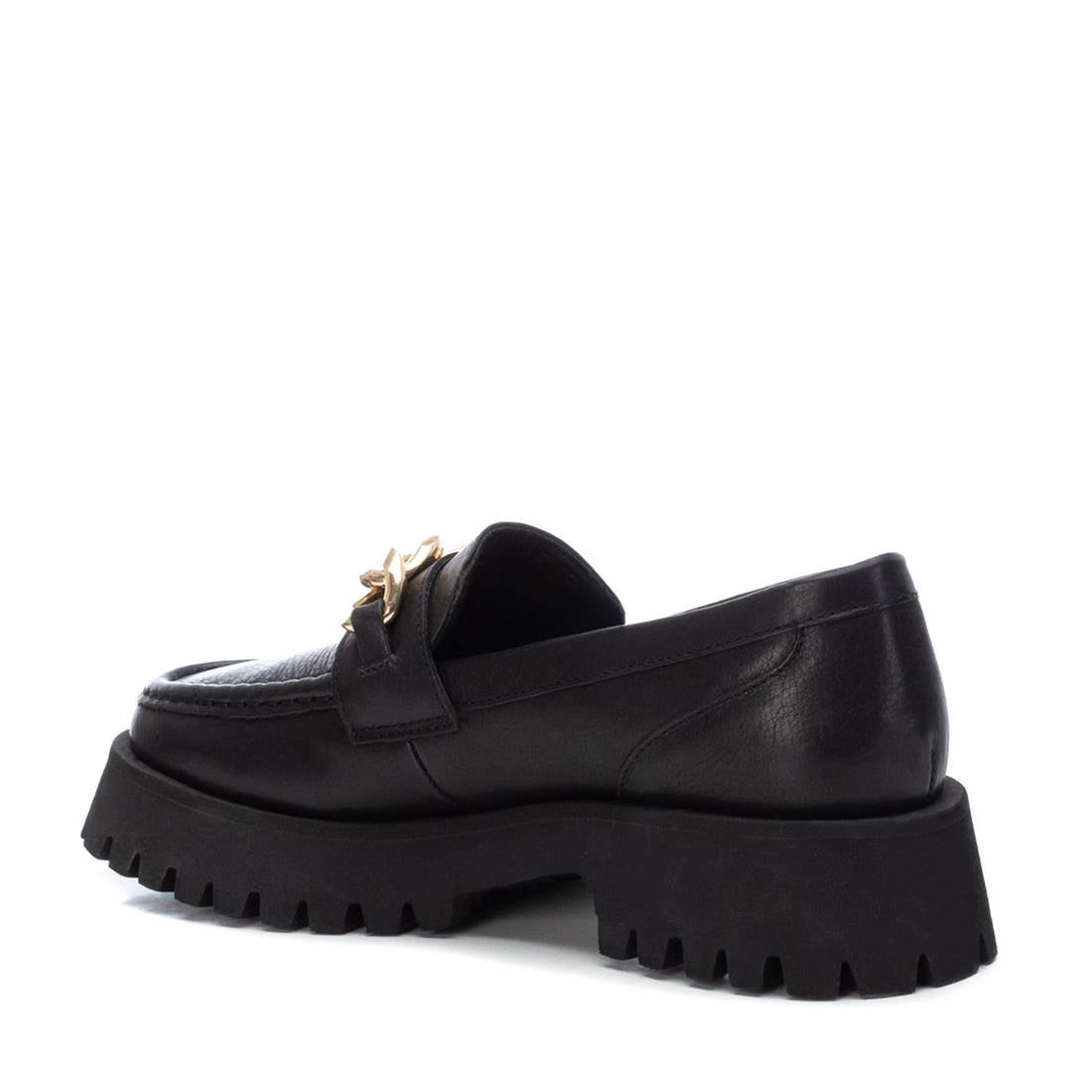 Carmela 16097505 mocassin cuir noir plat femme